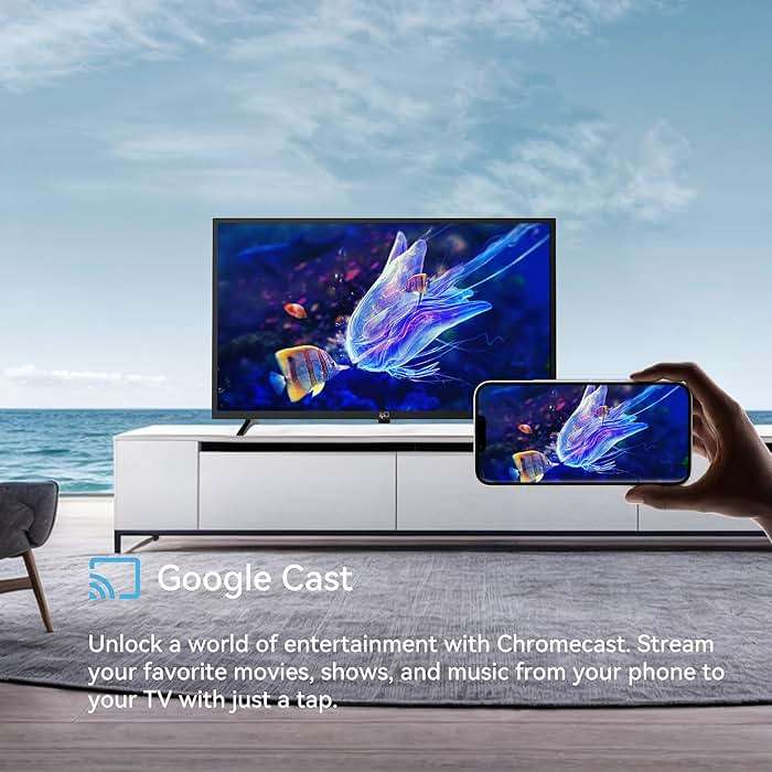 FPD 32-Inch Smart TV, LED HD Television with Google Play, Flat Screen TVs with Remote, HDR 10 Android TV with WiFi for Streaming Live, Bluetooth, Google Cast Built-in for Home(2025 Model, P-Series) - Image 5