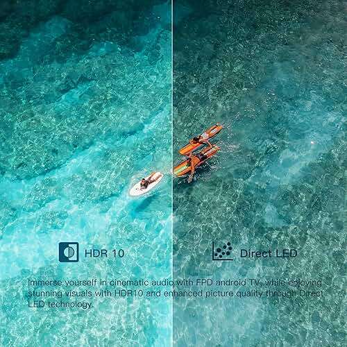 FPD 32-Inch Smart TV, LED HD Television with Google Play, Flat Screen TVs with Remote, HDR 10 Android TV with WiFi for Streaming Live, Bluetooth, Google Cast Built-in for Home(2025 Model, P-Series) - Image 7