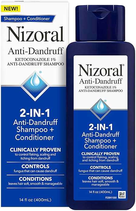 Nizoral 2-in-1 Anti Dandruff Shampoo and Conditioner, 14 Fl Oz, 1% Ketoconazole - Image 1