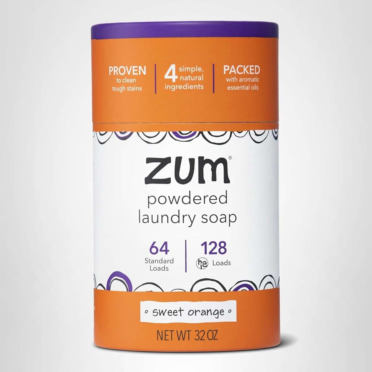 Zum Powdered Laundry Soap by Indigo Wild - Plant-Based Laundry Soap with Baking Soda, Coconut Oil & Essential Oils - 64 Loads (32 oz) - Sweet Orange - Image 8