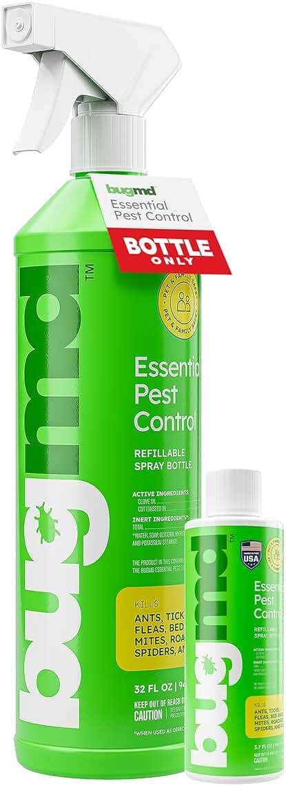 BugMD Ant Killer & Bug Spray Concentrate 3.7 oz and Empty Refillable Spray Bottle 32 oz. - Image 1