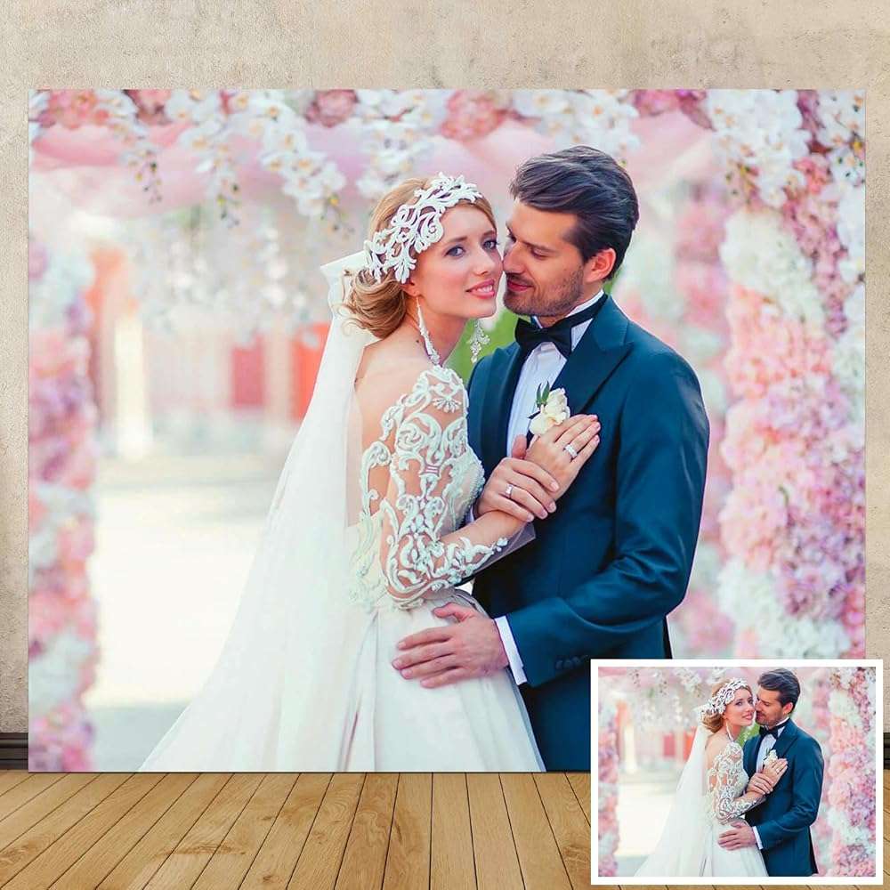 Custom 8x8ft Custom Backdrop Personalized Photo Backdrop with Picture Backdrop for Photography, Gift for Christmas, Birthday, Wedding, Graduation, Valentine's Day (96x96in) - Image 5
