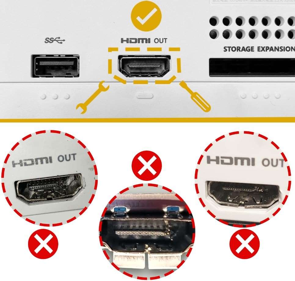 HDMI Port Replacement for XSS Console Display Socket Jack Connector Repair for Xbox Series S, Original Factory M1097399 - Image 4