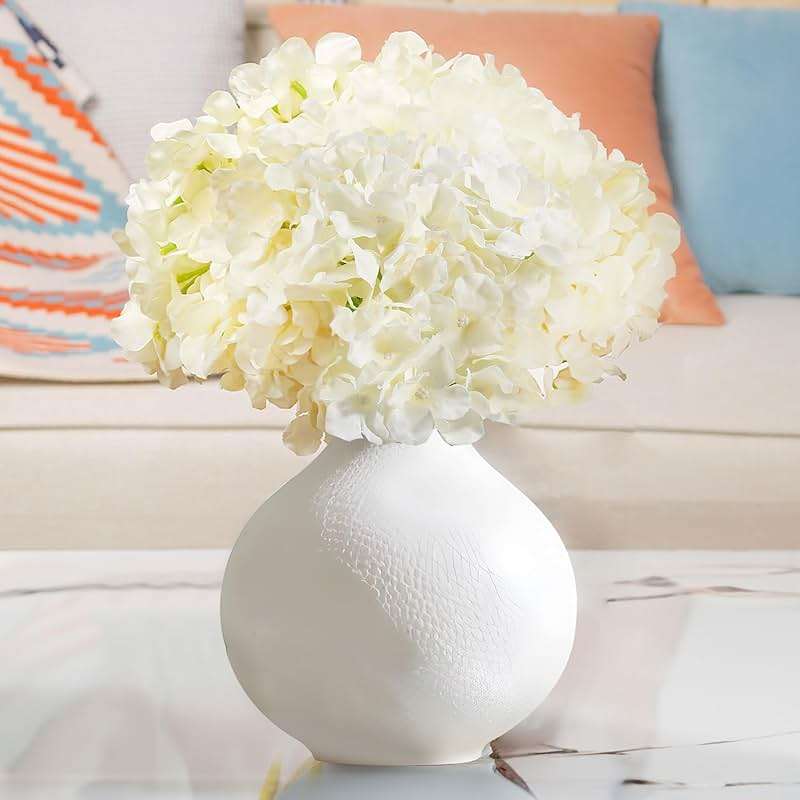 Auihiay 304PCS Hydrangea Artificial Flowers Bulk, Silk Artificial Hydrangea Flowers Heads with Stems, Faux Hydrangea Flowers for Home Table Centerpieces Wedding Arch Party Decoration (Champagne) - Image 2