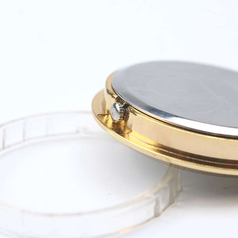 2PCS Mini Clock Face Insert Replacement, Fit 35mm (1.38") Hole Diameter, Round Inner Crystal Clock Roman Numeral Quartz Movement Miniature Metal Gold Tone Bezel Supplies for DIY Repair Craft Easy Read - Image 9