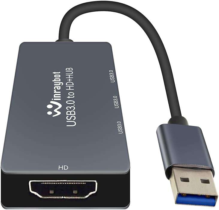 USB to HDMI Adapter for Monitor 1080P@60Hz Display with 5Gbps High Speed Transmission, Support Extend & Mirror Mode, Compatible with Window 7/10/11, Mac OS 10.15+, Laptop, Desktop, TV, Monitor, Silver - Image 8