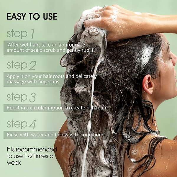 VOERUY Scalp Scrub, Tea Tree Scalp Exfoliator Scrub Shampoo, 2-in-1 Scalp Treatment with Mint Oil, Hair Treatment to Clarify and Remove Build up with Silicone Scalp Massager, 10.6oz/300g - Image 6