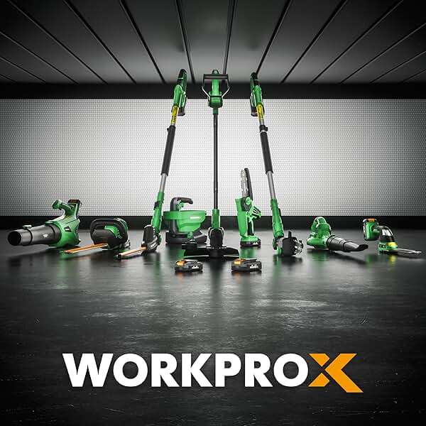 WORKPROX 12inch 20V Weed Wacker, Includes 4.0Ah Li-Ion Battery, Grass Cutter with Auto Line Feed, 2 in 1 Lawn Edger and String Trimmer, with 2Pcs Grass Trimmer Spool Line - Image 8