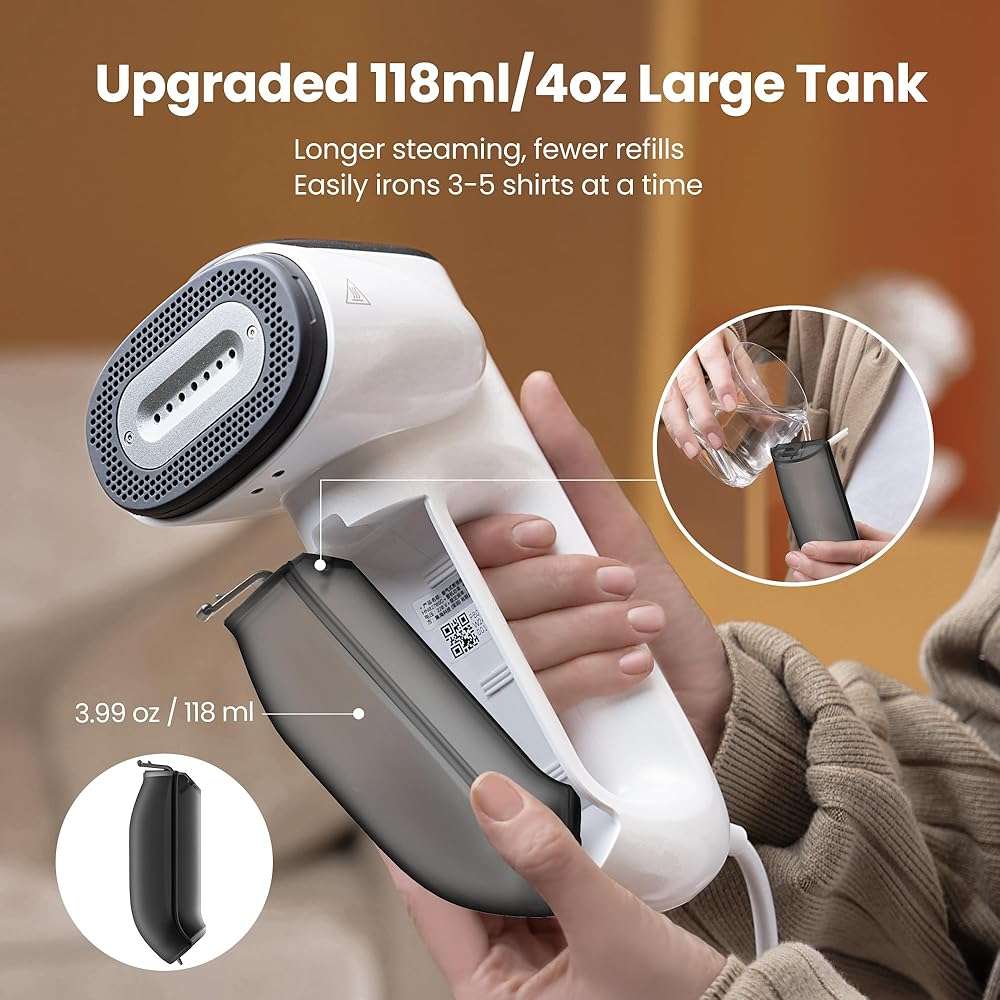 Neakasa Magic 1 Vacuum Steamer, Handheld Travel Garment Steamer for Clothes, 2300Pa Suction for Fabric Grip, Featuring Exclusive AirIron Technology (for 110-120V Use) - Image 9