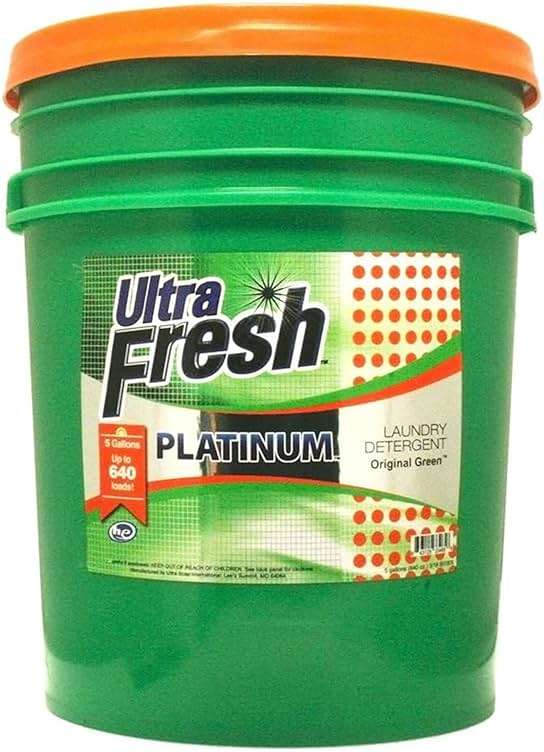 Ultra Fresh 3X Platinum 5 Gallon Laundry Detergent Liquid for All Machine Types with Easy Dispensing Pump, Up to 640 Loads, Original Green (2 Pack) - Image 2