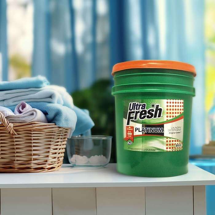 Ultra Fresh 3X Platinum 5 Gallon Laundry Detergent Liquid for All Machine Types with Easy Dispensing Pump, Up to 640 Loads, Original Green (2 Pack) - Image 8