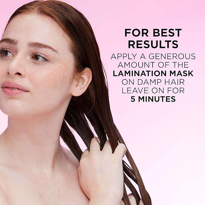 L'Oreal Paris Glossing Lamination Hair Mask with Glycolic Acid, Hair Treatment for Lasting Shine and Smoothness for Dull, Dry Hair, EverPure, 5.1 Fl Oz - Image 9