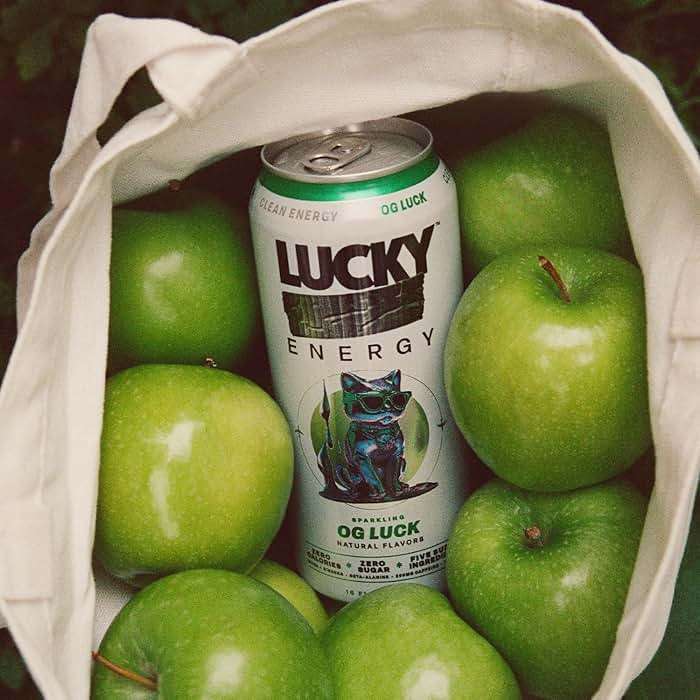 Lucky Energy Sugar Free Energy Drinks, Variety Pack, 16oz Cans (10-Pack) Healthy, Zero Sugar Energy Drink with Maca, Ginseng, Beta-Alanine, Taurine & 200mg Caffeine - Image 4
