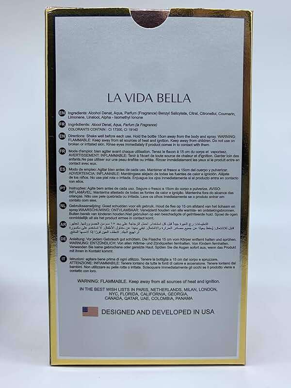 La Vida Bella Women's Cologne 3.4 Fl. Oz. Eau de Parfum Spray - Image 4