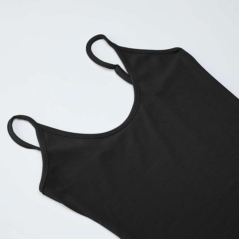 iGENJUN Tank Tops for Women 2025 Built in Shelf Bra Spaghetti Strap Summer Camisole U Neck Slim Fit Ribbed Sleeveless - Image 6
