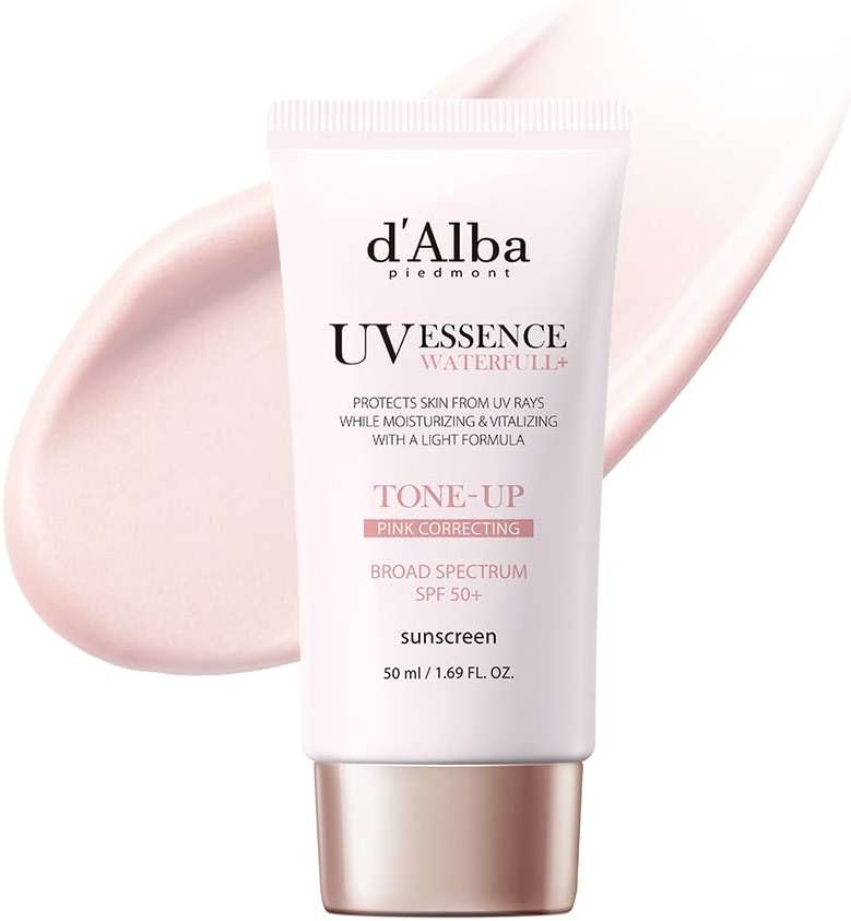 d'alba Piedmont Waterfull Tone-Up Sunscreen Serum BROAD SPECTRUM SPF 50 + Korean Sunscreen for Face, All Skin Tones (1.69 fl.oz.) - Image 1