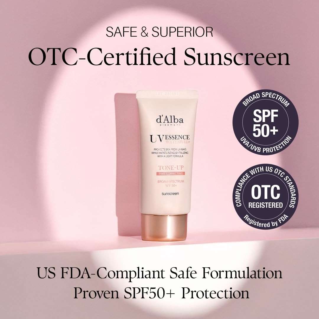 d'alba Piedmont Waterfull Tone-Up Sunscreen Serum BROAD SPECTRUM SPF 50 + Korean Sunscreen for Face, All Skin Tones (1.69 fl.oz.) - Image 3