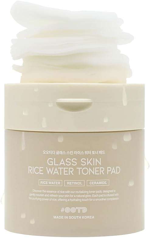 Toner Pads for Dry Dull Sensitive Skin Korean, #OOTD Retinol Ceramides Strengthen Skin Barrier Smoothing Hydrating, Toner Pad 70Pads 4.05oz 120ml - Image 1