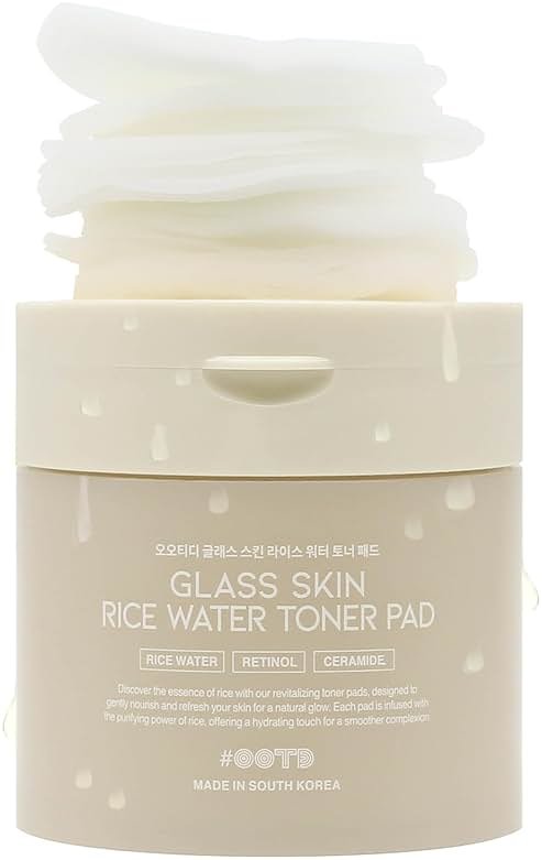 Toner Pads for Dry Dull Sensitive Skin Korean, #OOTD Retinol Ceramides Strengthen Skin Barrier Smoothing Hydrating, Toner Pad 70Pads 4.05oz 120ml - Product Image