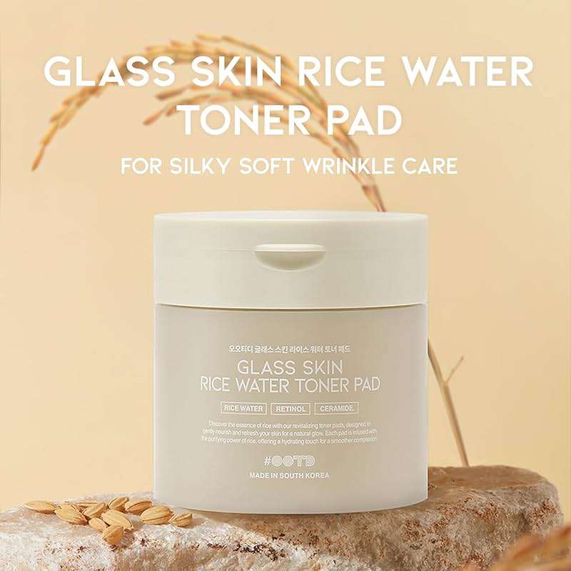 Toner Pads for Dry Dull Sensitive Skin Korean, #OOTD Retinol Ceramides Strengthen Skin Barrier Smoothing Hydrating, Toner Pad 70Pads 4.05oz 120ml - Image 2