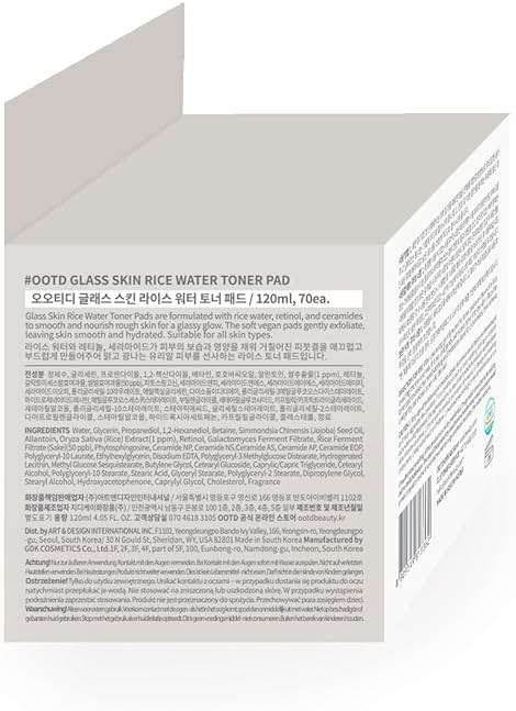 Toner Pads for Dry Dull Sensitive Skin Korean, #OOTD Retinol Ceramides Strengthen Skin Barrier Smoothing Hydrating, Toner Pad 70Pads 4.05oz 120ml - Image 7