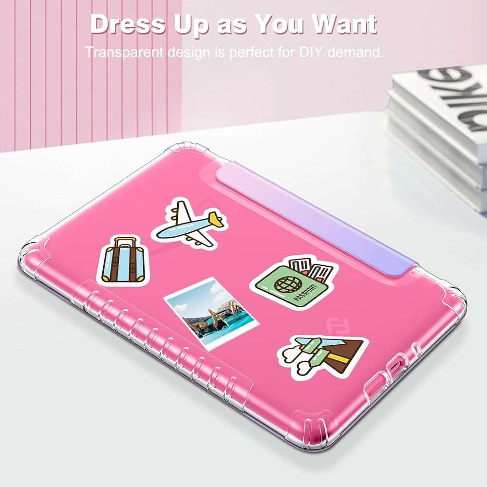 Fintie Case for 7" All-New Kindle Paperwhite (12th Generation, 2024) and Kindle Colorsoft, Ultra Clear Soft Light Transparent TPU Back Cover Auto Wake/Sleep, Fantasy Ombre - Image 5