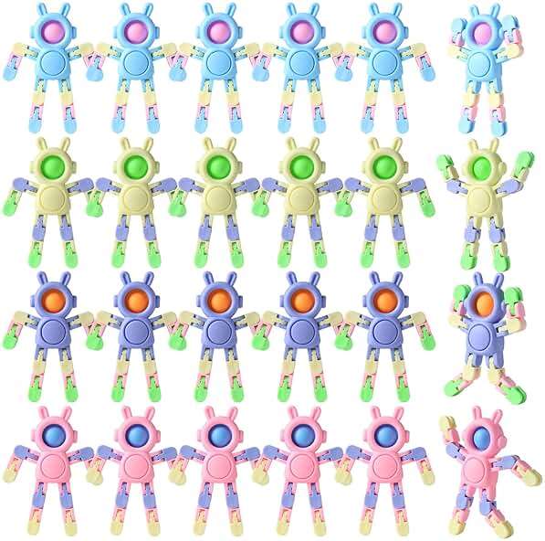 Transformable Fidget Spinners 24 Pcs Rabbit Toys for Kids Birthday Gifts Party Favors and Adults Stress Relief Sensory Toys for Boys and Girls Fingertip Gyros for ADHD Autism for Kids Gifts - Image 1