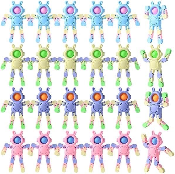 Transformable Fidget Spinners 24 Pcs Rabbit Toys for Kids Birthday Gifts Party Favors and Adults Stress Relief Sensory Toys for Boys and Girls Fingertip Gyros for ADHD Autism for Kids Gifts - Product Image