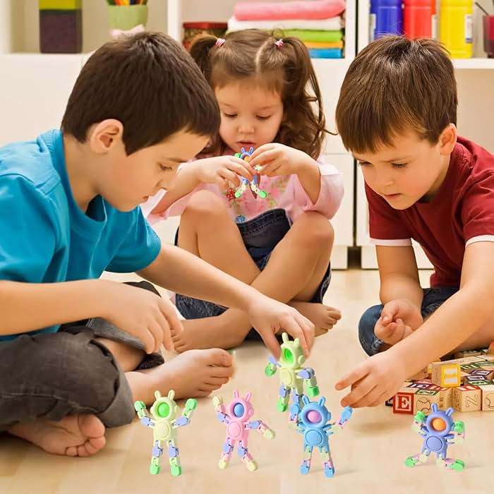 Transformable Fidget Spinners 24 Pcs Rabbit Toys for Kids Birthday Gifts Party Favors and Adults Stress Relief Sensory Toys for Boys and Girls Fingertip Gyros for ADHD Autism for Kids Gifts - Image 3