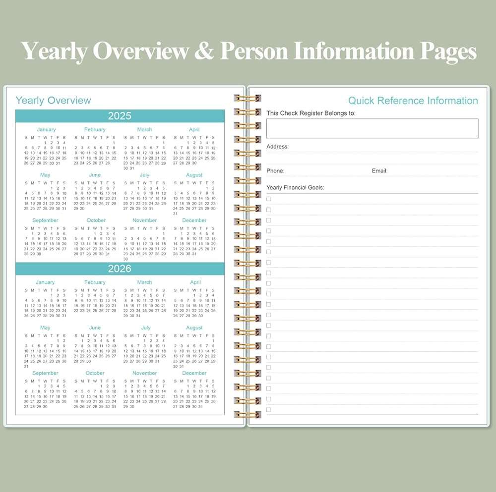 Check Register - A5 Checkbook Register for Personal Checkbook, Expense Ledger Book for Personal and Small Business, Green - Image 5