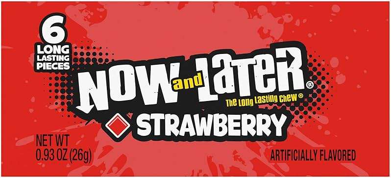Now & Later Taffy Candy, 10 Fruit Flavors, Individually Wrapped Taffy Candy - Image 3