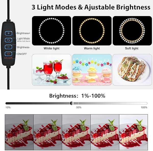 BENOISON Light Box Photography 16"x16" Portable Shooting Tent with 120 LEDs & 6 Backdrops for Jewelry Watches Cosmetics Food Photography - Image 6