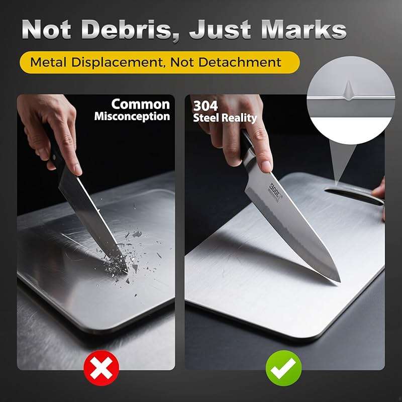 3 PCS 304 Stainless Steel Cutting Board For Kitchen, Meat Cutting Board, Edge Smoothing, Food Grade Stainless Steel, Easy To Clean, Kitchen Tool(S+M+L) - Image 3