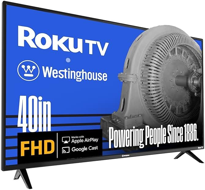 Westinghouse Roku TV - 40 Inch Smart TV, 1080P FHD Television with Wi-Fi Connectivity and Mobile App, Flat Screen, Bluetooth, Compatible with Apple AirPlay, Alexa and Google Assistant - Product Image