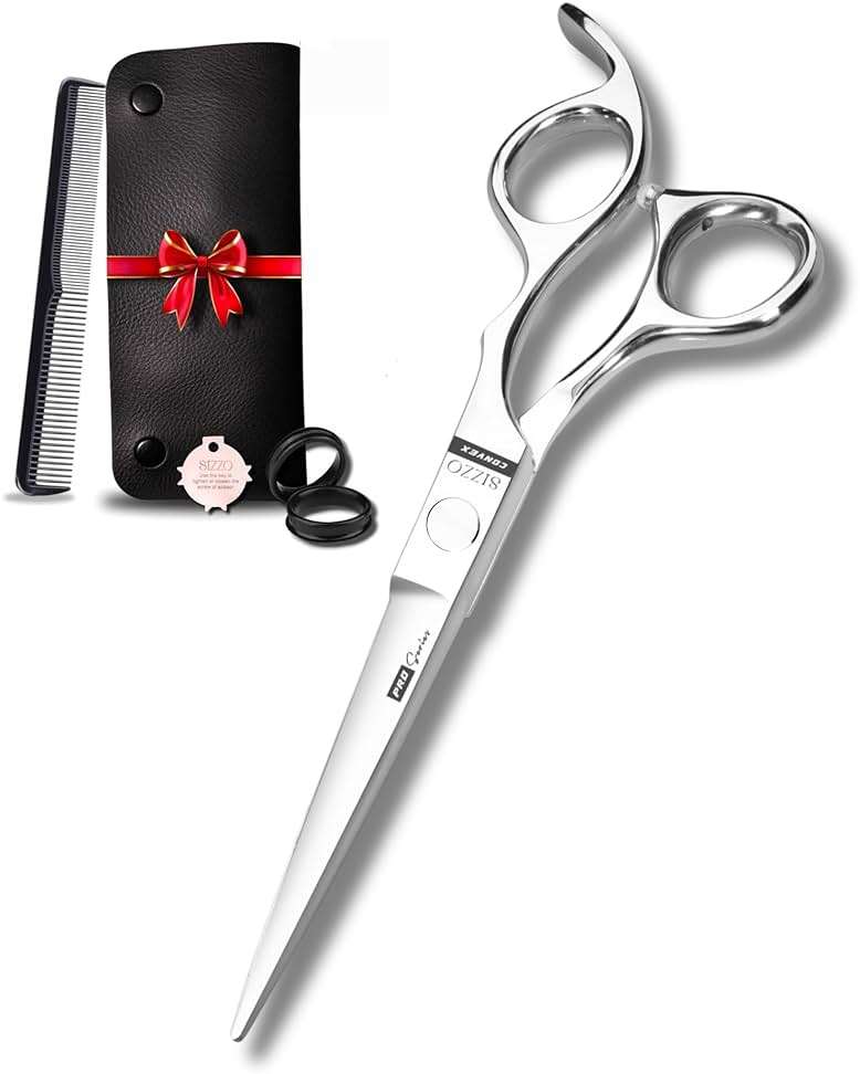 Hair Cutting Scissors 6.25" Barber Scissor, Ideal for Professional Barber, Men, Women, and Hair Stylist Trimming Kit for Haircutting Best Shears for Hair Cut by SIZZO - Image 1