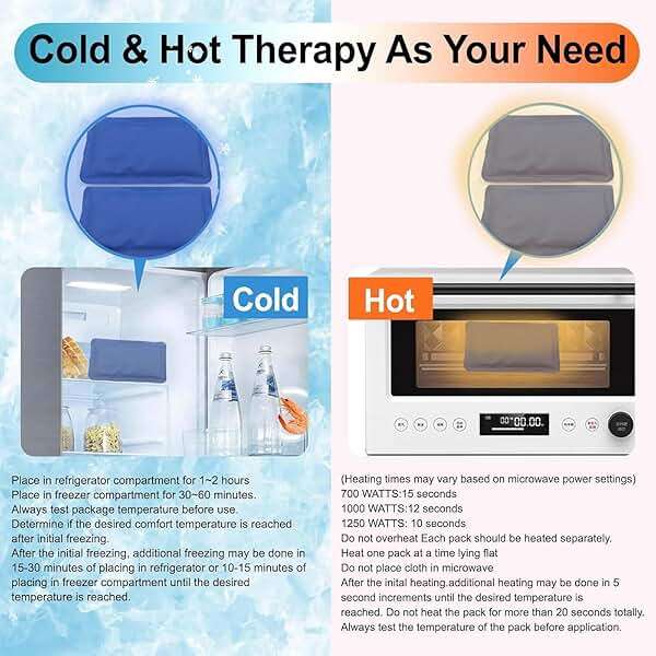 Reusable Hot Cold Gel Packs 3 Piece Set, Adjustable Flexible Gel Wraps, Soft Compress Pads for Knees, Back, Shoulders, Arms and Legs - Image 5