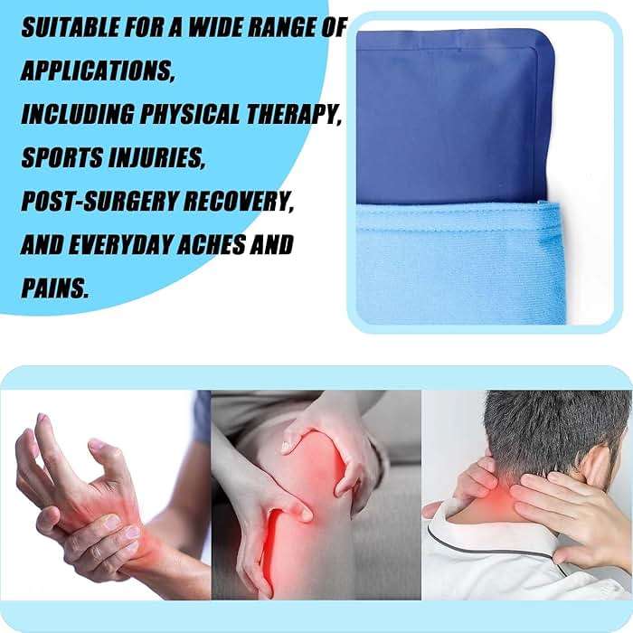 Reusable Hot Cold Gel Packs 3 Piece Set, Adjustable Flexible Gel Wraps, Soft Compress Pads for Knees, Back, Shoulders, Arms and Legs - Image 6