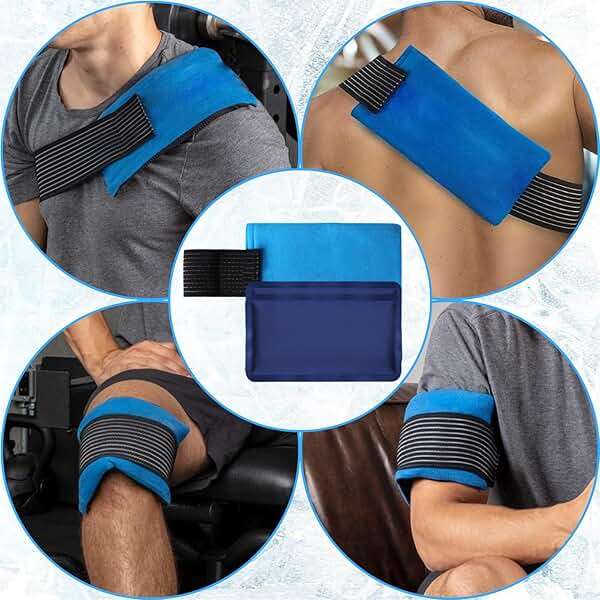 Reusable Hot Cold Gel Packs 3 Piece Set, Adjustable Flexible Gel Wraps, Soft Compress Pads for Knees, Back, Shoulders, Arms and Legs - Image 7