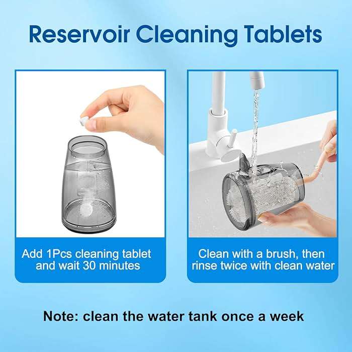 WellLeo Water Flossers for Teeth, 300ML Cordless Oral Irrigator Rechargeable Dental Flosser Picks with 5 Modes 5 Jet Tips,IPX7 Waterproof Teeth Cleaner for Braces Gum Care, Home Travel Use - Image 4