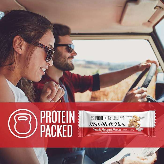 Genius Gourmet Nut Roll Bars Vanilla Caramel Peanut – 10g Protien, Zero Added Sugar, Gluten Free, Non-GMO – Sweet Snack & Dessert for Adults and Kids – 10 Ct Box - Image 7