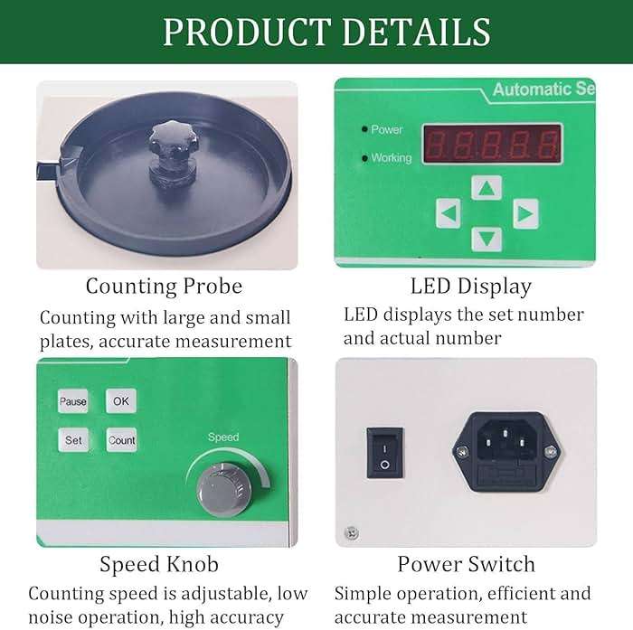 Microcomputer Particle Counting Machine,Automatic Seed Counter,Seeds Counting Machine,Adjustable Speed with LED Display,for Large, Medium and Small Seeds - Image 4