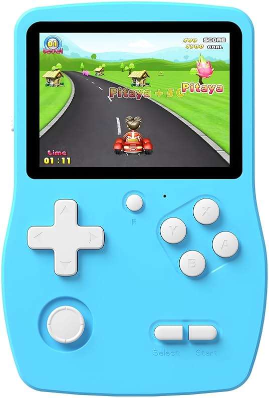 32 Bit Handheld Games for Kids Preloaded 139 Video Games, Portable Video Gaming Player with 3.0" IPS Screen and Rechargeable Battery, Mini Travel Games Electronic Gifts Toys for Boys Girls, Blue - Image 1
