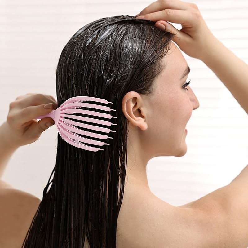 SHINLEA Detangler Brush for Curly Hair, Hairbrush for Wet Dry Thick Thin, Easily Comb Through Curl Hair and Reduces Breakage, Curly Brush for Women Men Kid (Pink) - Image 6