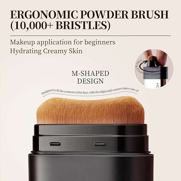 zeesea Multi-Use Makeup Stick - Essence, Concealer, Face Creams, Long-lasting Smooth Skin Coverage, Brighten Skin Color, 0.45oz (12.8g) with Foundation Brushes - Image 3