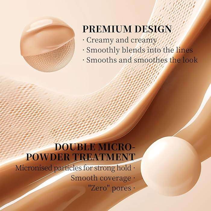 zeesea Multi-Use Makeup Stick - Essence, Concealer, Face Creams, Long-lasting Smooth Skin Coverage, Brighten Skin Color, 0.45oz (12.8g) with Foundation Brushes - Image 6