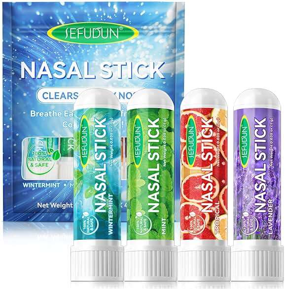 NIFEISHI Nasal Stick Boost Energy Set, Nose Inhaler Stick, Nasal Stick Inhaler for Daily Refreshment, Natural Mint Nasal Sticks for Breathing, 4pcs - Image 1