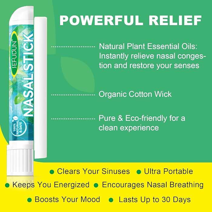 NIFEISHI Nasal Stick Boost Energy Set, Nose Inhaler Stick, Nasal Stick Inhaler for Daily Refreshment, Natural Mint Nasal Sticks for Breathing, 4pcs - Image 4