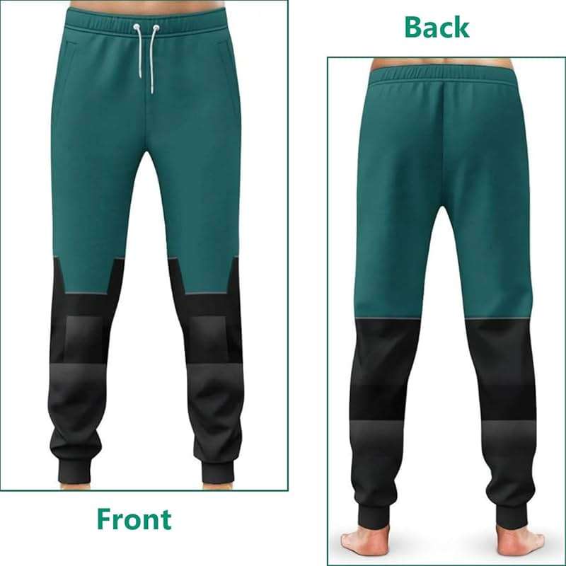 BIUTEY Anime Mha Hoodie and Sweatpants Midoriya Izuku Cosplay Hooded Pullover Sweatsuit Jogger Men's Tracksuits 2 Piece Set - Image 3