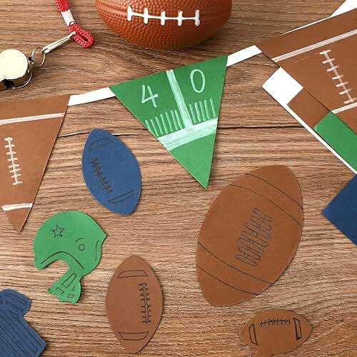 JULBEAR 30 Sheets Colored Cardstock, 5 Football Colors 180gsm 8.5 x 11 Inches Colorful Pastel Printer Construction Paper for Kids Scrapbook School Office Printing DIY Craft, Card Making - Image 2