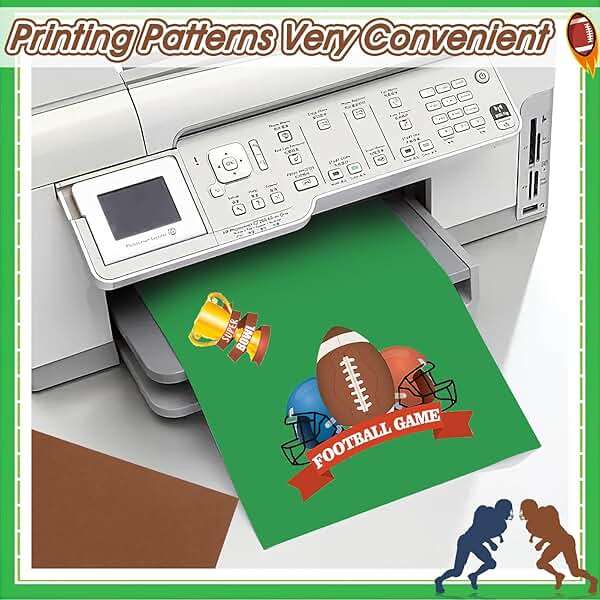 JULBEAR 30 Sheets Colored Cardstock, 5 Football Colors 180gsm 8.5 x 11 Inches Colorful Pastel Printer Construction Paper for Kids Scrapbook School Office Printing DIY Craft, Card Making - Image 3